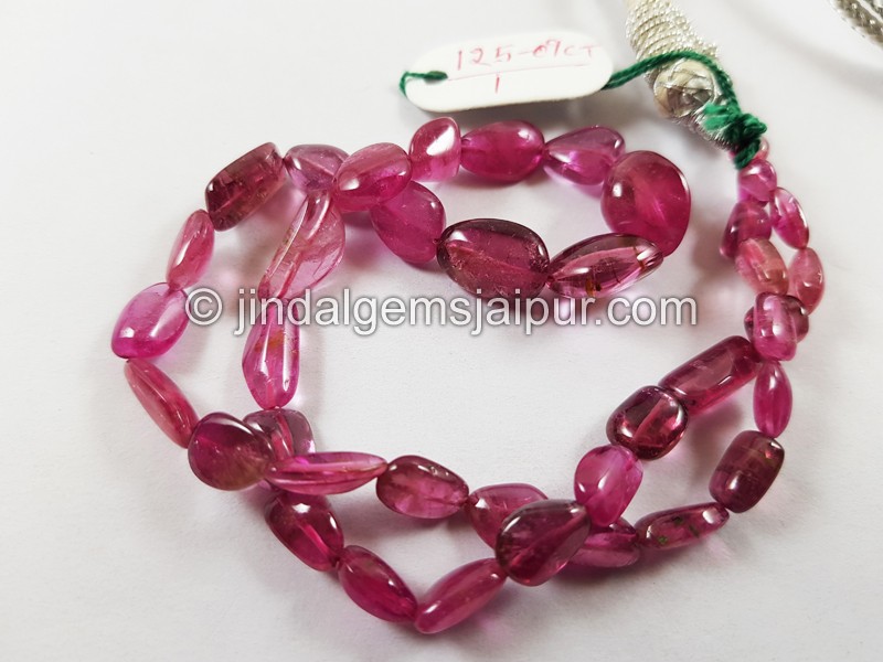 Rubellite Smooth Nugget Beads